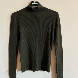 Dark green turtleneck